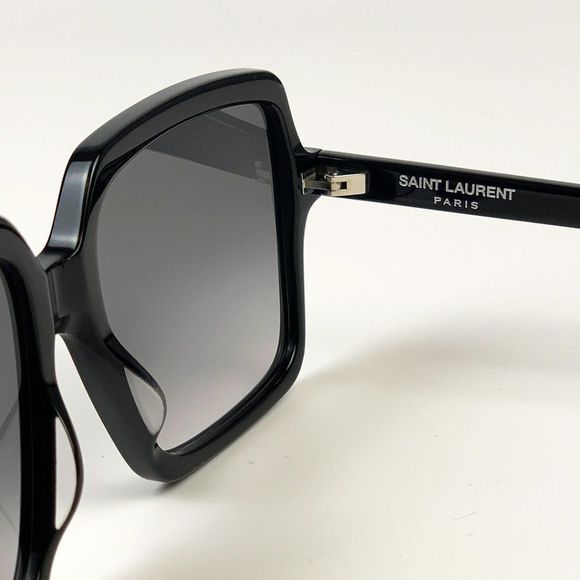 Saint Laurent SL174 001 Sunglasses Black Grey Square Gradient Oversized Women main image 4